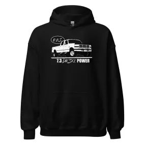 7.3 Powerstroke Hoodie Sweatshirt Based on 90's OBS Crew Cab F250 / F350