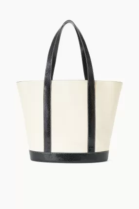 ALLORA TOTE | CREAM BLACK