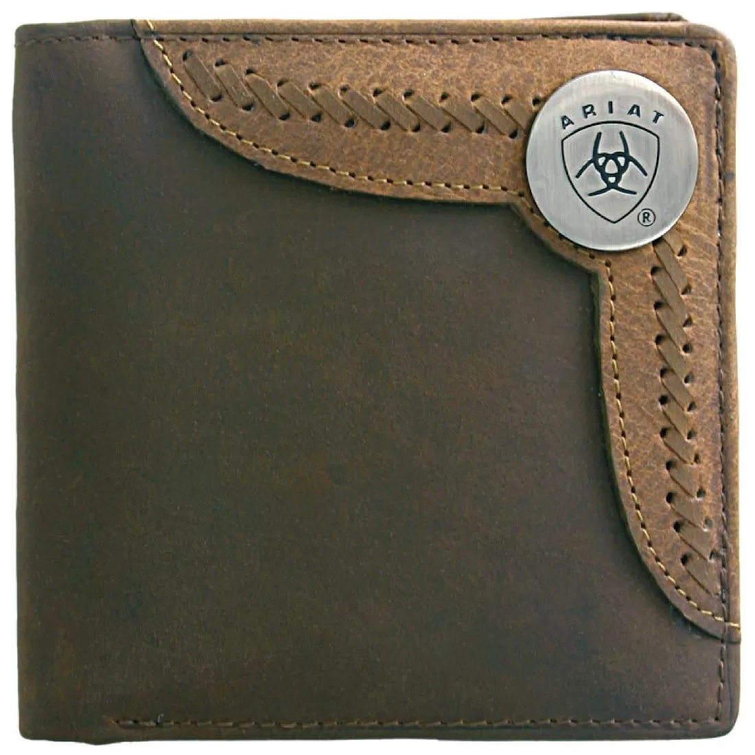 Ariat Bi Fold Wallet - Brown/Lite Tan WLT2103A