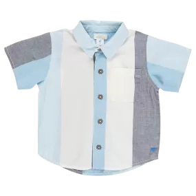 Blue Rooster Boys Jack Shirt - Ocean Stripe