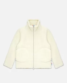 Burger Zip Up Fleece (White)