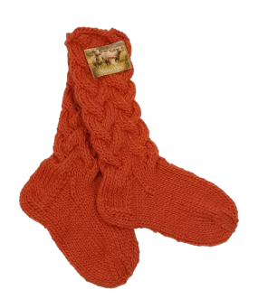 By Seija - Wool Sock Orange M