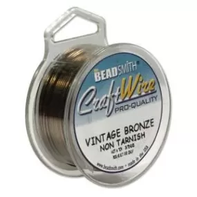 Craft Wire, Round - Vintage Bronze