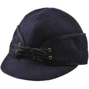 Crown Cap Men's Wool Solid Railroad Cap