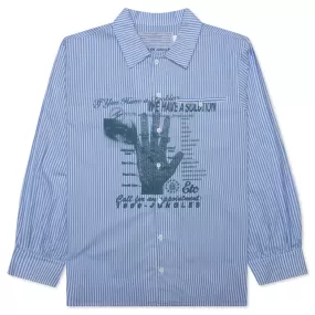 Solutions Button Up Shirt - Blue Stripe