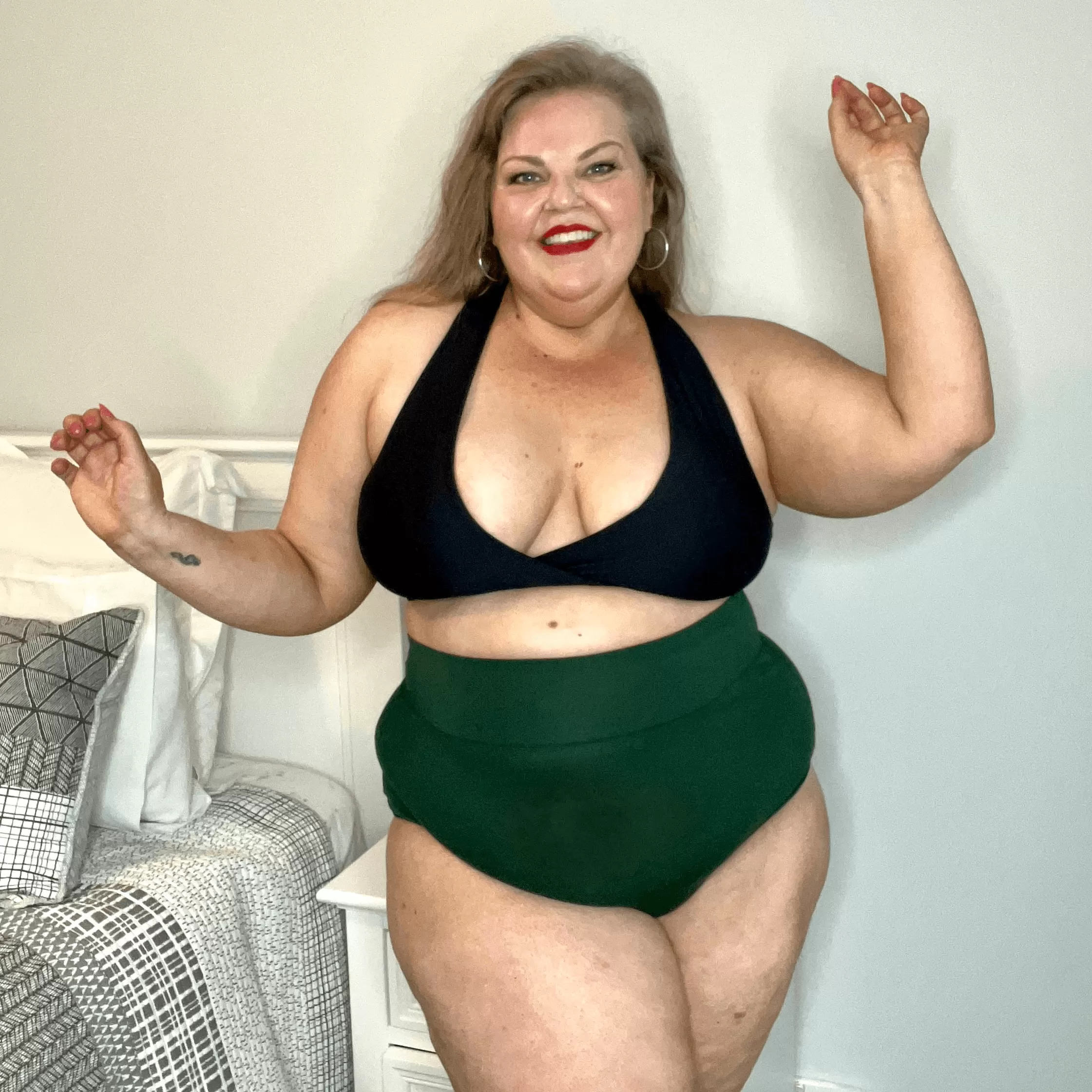 Super High Waist Knickers - Hit the Bottle Green