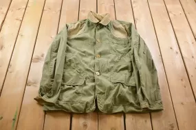 Vintage 1970s Military Cold Weather Field Coat / Button Up Jacket / US Army Green / Vintage Army / Streetwear Fashion / Army Jacket