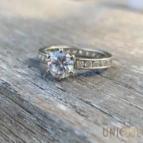 Vintage Sterling Silver CZ Ring