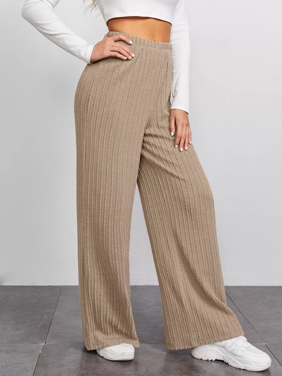 Wide-leg Knit Pants